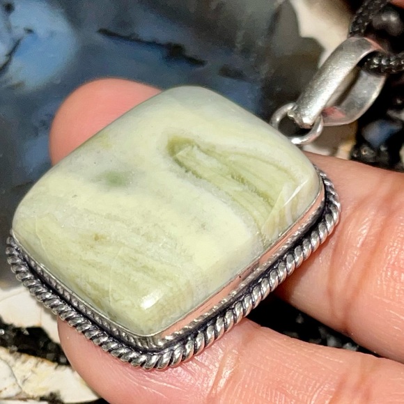 Green Larsonite Pendant 1 7/8” - Picture 8 of 17